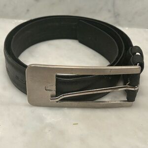 CNC Costume National Black LeatherBelt